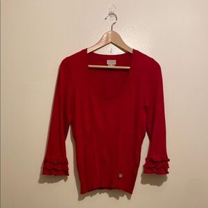 Karen Millen Vibrant Red Knit Sweater. Size 4